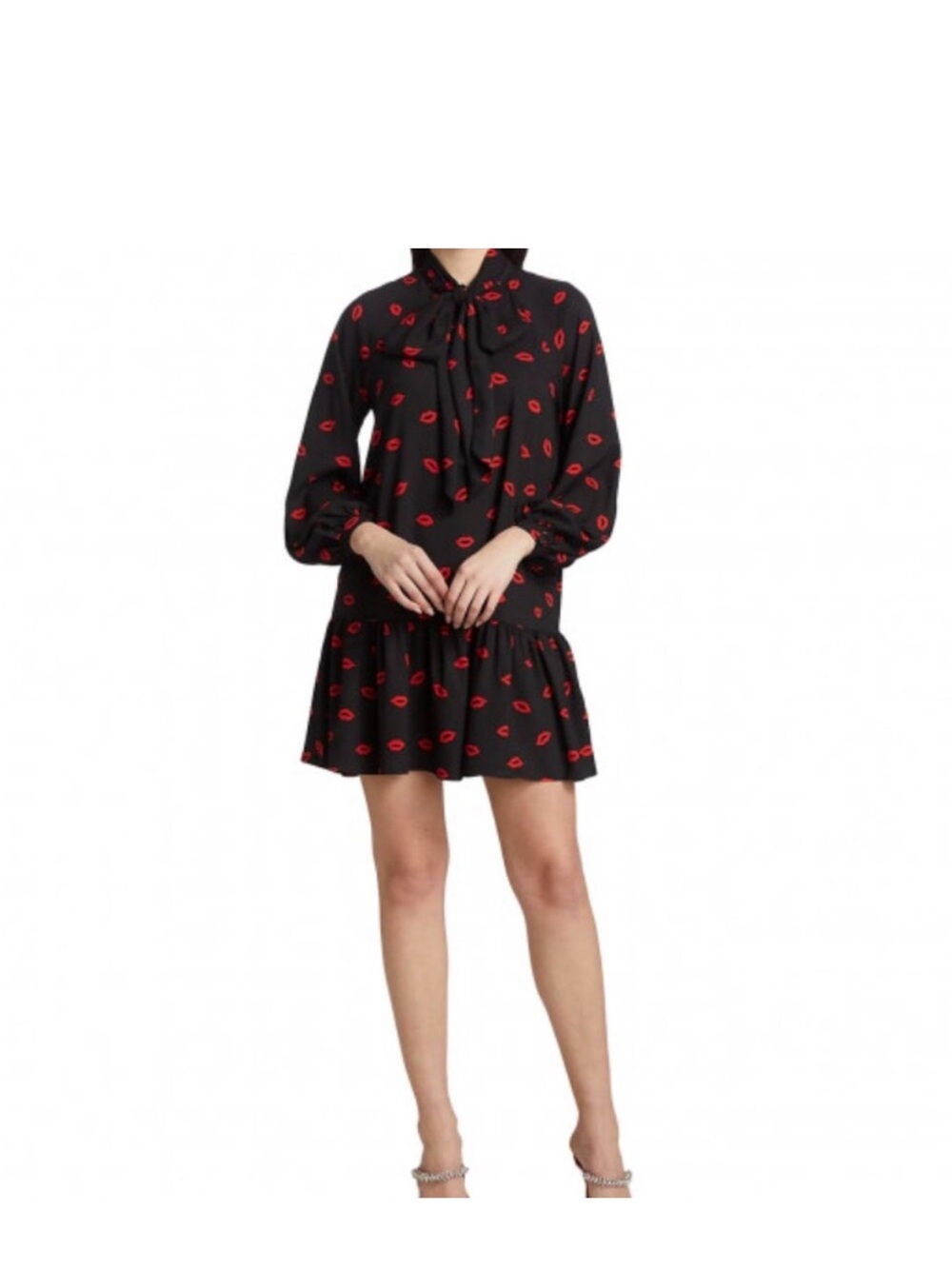 ❤️Kate Spade New York Kisses Tie Neck Shift Black Dress (Size XS)❤️